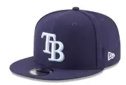 New Era Hat Men's Tampa Bay Rays 9Fifty Navy Blue Snapback Cap