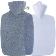 Hugo Frosch Hot Water Bottle In Felt-Like Cover Ash 1.8L
