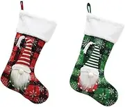 2 Christmas Socks, Three -Dimensional Faceless Doll Gift Bags, Christmas Pendants, for Christmas Decorations