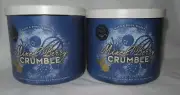 Bath & Body Works 3-wick Scented Candle Lot Set of 2 MIXED BERRY CRUMBLE