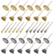72 Pack Wire Wheel Brushes Set 1/8 Inch Shank for Rotary Tools Accessories