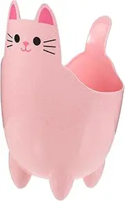 Hohopeti Cute Cat Shaped Mini Trash Can Compact Tabletop Garbage Bin for Desktop Organization Multi Functional Storage Holder for Items for Rooms Dorms