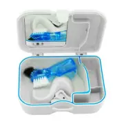 New Mini Denture Case Container Dental False Teeth Storage Box with Mirror Brush
