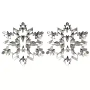 2 Pcs Bakeware Snowflake Baking Model Stauffers Cookies Biscuits
