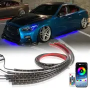 6x RGB Underglow LED Brake Turn Signal Strips Light For Infiniti Q50 Q60 G35 G37