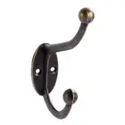 5pcs Cloth Hook Hangers Space Saving Rustic Robe Hooks for Clothes Bag Coat Hat