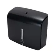 Dolphy Plaza Ultraslim Paper Towel Dispenser - Wall Mounted ABS Unit in Black - Lockable, Space-Saving Design for M-Fold & Z-Fold Towels