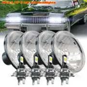 For 1958-1974 Cadillac DeVille 4PCS 5-3/4 5.75" LED Headlights High Low Beam