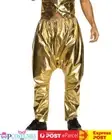 Gold Pants MC Hammer Vanilla Ice 90's 80's Rap Rapper Hip Hop Men Costume