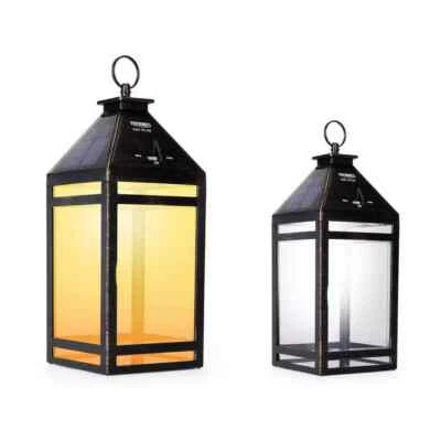TECHKO Dusk to Dawn Outdoor Solar Wall Mount Yellow/White Integrated LED (Clear)