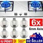 6x Gas Stove Knobs Home Kitchen Cooker Oven Cooktop Metal Switch Control VIC