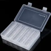 Commemorative Coin Capsules Containers Box Holders Collection Display Reusable