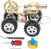 QANYEGN Stirling Car Engine Model, Hot Air Stirling Engine Car, Power Generator Stirling Engine Model with External Combustion Engine Kit for Experiment