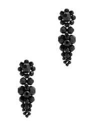 Simone Rocha Mini Cluster Beaded Drop Earrings - Black - One Size One Size