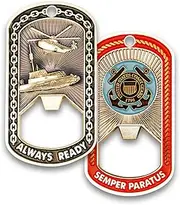 Coast Guard Challenge Coin - Dog Tag - Bottle Opener Coin - Designed by Military Veterans - Officially Licensed Product - Coins for Anything