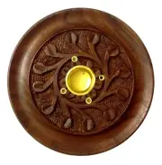 4" HANDMADE CARVED WOOD INCENSE CONE & STICK BURNER Wooden Wicca FREE SHIPPING