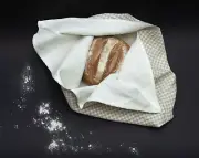 Linen Bento Bag double-Layer - Origami Bag gingham - Zero Waste Food Storage
