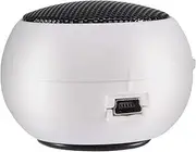 Mini USB Portable Travel 3.5mm Speaker Retractable Clear Sound Volume Built in 180mAh Battery for Mobile Phone MP3 MP4 Phone PC (White)