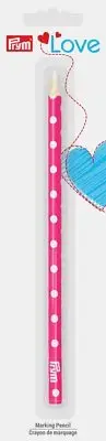 Prym Love Fabric Marking Pencil-Pink w/White Polka Dots - 3 Pack