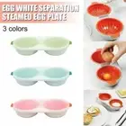 Microwave double egg cooker, steamer, perfect egg poacher