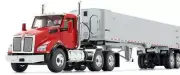 FIRST GEAR 50-3455 KENWORTH T880 w/EAST GENESIS END DUMP "VIPER RED" 1:50 "NEW"