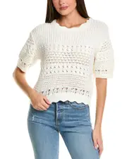 CELESTINE SEI Pointelle Sweater