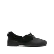 [Hereu] Hereu Fur-trimmed Leather Loafers 36 IT BLACK