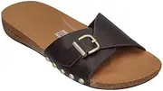 [FitFlop] Women's Iqushion Adjustable Buckle Leather Slides Sandal