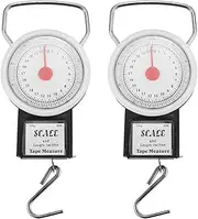 Binxind 2X Portable Luggage Travel Scale Hanging Suitcase Hook 22Kg 50Lb Measuring Tape