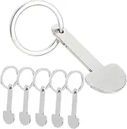 COOPHYA 6Pcs Shopping Trolley Tokens Keyring Zinc Alloy Removable Trolley Removers Convenient Keychain for Grocery Carts Unique Design for Easy Access