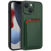 ZUSLAB iPhone 13 Case, Magnetic Detachable Card Holder Wallet Shockproof Heavy Duty Protective Cover for Apple (2021) - Green
