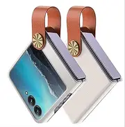 Case Compatible with Motorola Razr 40 Ultra, PU Leather + Hard PC Case, Special Leather Texture Mobile Phone Case, with Portable Ring Cover - White