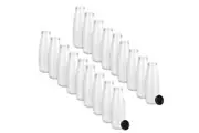 20x Lemon & Lime 450ml Glass Milk Bottle Container Storage w Screw Top Lid Asst