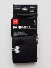 Under Armour U4331C1-Black UA Hockey Over The Calf Sock 1 Pair Size 13.5K - 4Y