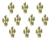 10 Gold Saguaro Cactus Metal Western Bolo Slotted Concho Slides Scarf Belt VTG
