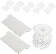 LIFKICH 1 Set Vertical Curtain Accessories Bead Chain with Connectors Base Plates Easy to Install for Vertical Blinds Plastic Design for Long Lasting Use