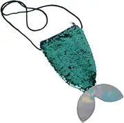 [BESTYASH] Tail Design Shoulder Pouch Adorable Sequin Phone Bag Tail Coin Bag Girl Storage Bag Portable Purse or Kids