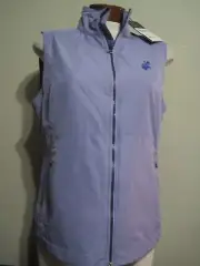 Zero restriction Wanda Vest Ladies Medium aero Blue Golf Full Zip NEW NWT w logo