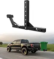 ELITEWILL New Trash Can Hauler Transporter Trailer Hitch,Wheeled Garbage Towing Carrier Fit for Truck Auto Car SUV Golf Cart ATV UTV with 2" Receiver