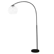 Over Floor Lamp With Acrylic Shade Black