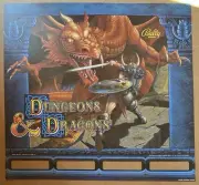1987 Bally Dungeons And Dragons Pinball Translite - NOS