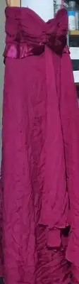 Coast Alexa Bandeau Maxi dress berry Us Size 6 UK size 10 DRESS (2 ) H-1