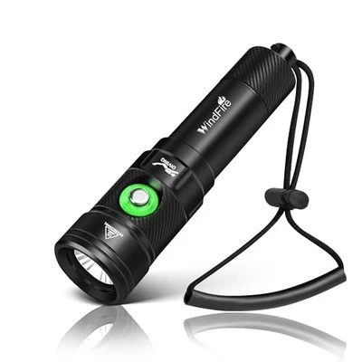 Dive Light Scuba Diving Flashlight, IPX8 Waterproof Flashlight, 4 Black-DF180