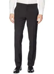 Kenneth Cole Reaction Mens Slim Fit Techni-Cole Dress Pants 36W x 32L Black NWT