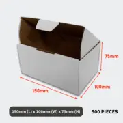 500pcs Die Cut Mailing Boxes 150*100*75mm Cardboard For D6/Australia POST 500g