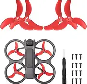 SYACHI Avata 2 Propellers, 4 Pieces Propeller Protective Case for Avata 2 with Spare Part Screws Tool Propeller Replacement, Stealth Propeller Compatible with DJI Avata 2 - Red