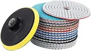 15pcs Diamond Polishing Pads Kit 4 inch 100mm Wet/Dry for Granite Stone Concrete Marble Polishing Use Grinding Discs Set for Granite Marble Concrete Stone Buffing Polishing