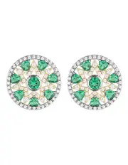 [Georgini] Opera Green Emerald Silver Earrings