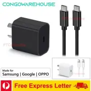 25W USB Type-C Super FAST Wall Charger Adaptor Samsung Note S9/S20/S21/S23/S24