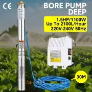 1.5HP 1100W Submersible Bore Pump 240V Deep Well Water Pump Stainless Steel